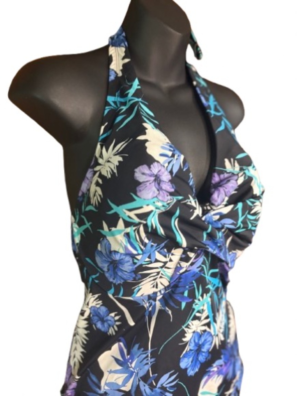 Swimsuits for All Adjustable Underwire Tankini purple floral side ties 18 - Picture 13 of 13